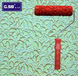 基士博 硅藻泥电视背景墙 硅藻泥施工工具 7寸橡胶压花滚筒NO.073