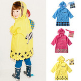 新款儿童雨衣带书包位 韩国外贸中大童男女童小孩学生书包位雨衣