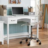 欧式书桌实木 电脑桌 办公桌 现代写字台简约书房家具特价白色