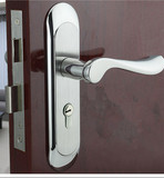 不锈钢房门锁 欧式木门锁 卧室门锁房间室内门办公室锁具 执手锁
