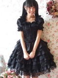 宫廷芭比日系Lolita洋装SD暗黑恶魔蕾丝蓬蓬连衣裙 定制