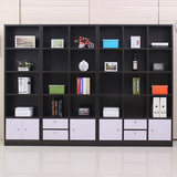 大书柜书架组合带门木格子成人柜子现代创意人造板收纳柜宜家办公