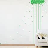 韩国进口自粘防水墙贴纸 客厅沙发背景墙壁贴画 浪漫满屋常绿树