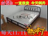铁艺双人床1.5米1.8米硬床板环保单人床席梦思床垫1.2铁架床铁床