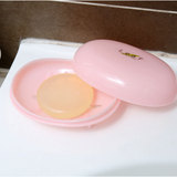 日本进口inomata 单格带盖皂盒 蛋形肥皂盒 香皂盒塑料皂盒