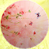 粉红桃花3|泸州油纸伞|防雨防晒|分水桐油伞|防雨古典|古代雨伞