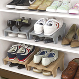 双层立体式鞋子收纳架简易鞋架整理架简约鞋柜收纳鞋盒防尘置物架