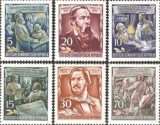 民主德国邮票 东德1955年 485-490 恩格斯纪念年 6全