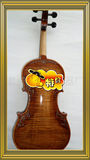 小提琴 高档枫木 天然虎纹 背面雕花 纯手工制作 乌木乐器配件