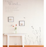 {乐多多}芦苇花蜻蜓英文字母DIY墙贴 客厅墙纸 一代精雕墙贴M173
