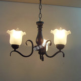 特价地中海餐厅简约吊灯卧室灯客厅灯可调节玻璃灯罩时尚简约灯具