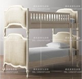 美式乡村儿童床上下床高低床子母床带护栏双层床实木桦木家具特价