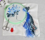 古吴女红刺绣苏绣DIY手帕套件初学者适用含工具材料1对1视频教学