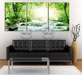 温馨现代客厅装饰沙发背景墙挂画冰晶无框画壁画山水风景大自然图