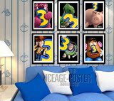 电影海报:玩具总动员装饰有框画墙壁挂画客厅卧室组合儿童房男孩
