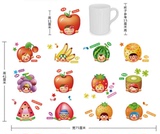 特价厨房玻璃冰箱贴纸儿童房行李箱创意卡通蔬菜可爱水果贴可移除