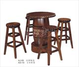 AJ-05高酒桶桌 红酒架 酒吧桌椅 实木酒吧凳 欧式酒柜
