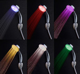 LED光疗发光花洒9灯淋浴喷头七彩自动闪变创意卫浴产品CE/ROHS