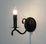 欧式铁艺美式乡村风格led蜡烛灯单头壁灯田园风格客厅卧室咖啡厅