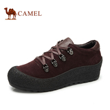Camel骆驼 牛皮日常休闲低帮系带男鞋潮流耐磨