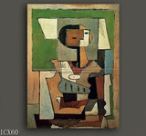 毕加索画 抽象画人物 茶楼装饰壁画 临摹名画 艺术油画 卧室挂画