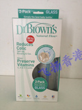 香港代购Dr.Brown’s布朗博士标准／宽口径璃奶瓶240ml 2只裝附票