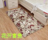 加厚珊瑚绒印花地毯图案客厅茶几卧室床边满铺进门门垫地毯定做