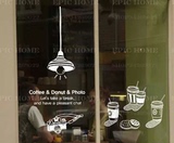 cafe story 餐厅咖啡厅酒吧茶吧背景墙饰橱窗贴纸 橱窗玻璃贴纸