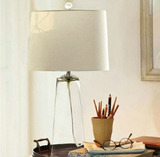 北欧田园水晶玻璃灯饰现代简约创意卧室床头客厅书房宜家台灯