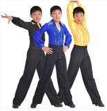 新款儿童拉丁舞演出服男童练功服训练服比赛服恰恰舞交际舞蹈服装