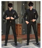 韩版小西装 套装男士西装男韩版修身休闲男式西服套装加西裤