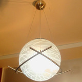 餐厅灯吊灯现代简约LED卧室灯温馨创意个性圆球单头饭厅灯具9183