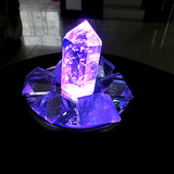 新品 天然水晶金字塔七星阵 LED七彩灯底盘水晶七星阵厂家直销