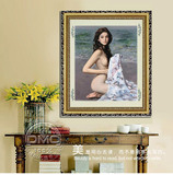 最新款包邮 精准印花DMC绣线十字绣客厅卧室画人体艺术美女裸体