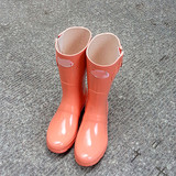 新款非代购正品韩国时尚女中筒优质橡胶雨鞋平底雨靴水鞋胶鞋套鞋