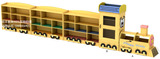 早教幼儿园亲子园儿童防火板整理收拾柜火车造型组合玩具收纳柜Z