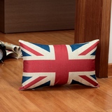 英国米字旗国旗旗帜亚麻棉麻抱枕套靠垫套沙发腰枕腰垫靠枕套包邮