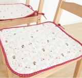 艾咪 新款韩式棉麻薄款绗缝餐椅垫 夏天田园家居布艺宜家办公坐垫