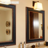 泰福特价欧式田园壁挂镜 方形镜 梳妆镜 全身化妆镜浴室镜防水镜