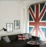 英伦风zakka韩式个性布艺门帘窗帘成品隔断装饰帘卧室英国国旗