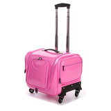 专业拉杆化妆箱 粉色万向轮拉杆箱化妆师专用跟妆美容旅行李箱包