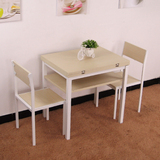 包邮一桌二椅组合宜家简约双层旋转折叠餐桌可伸缩家用钢木吃饭桌