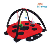 猫玩具折叠多功能吊床猫窝游戏垫猫帐篷猫咪玩具七星瓢虫猫咪垫子