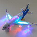 空中巴士A380 客机飞机模型 电动儿童玩具 万向灯光音乐拼装玩具