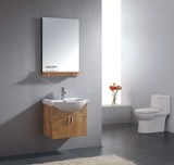 十大浴室柜品牌朗司橡木卫浴柜实木洗手盆60CM热卖新款RS8560D