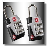 美国直邮瑞士军刀维氏安检旅行包锁3位密码锁TSA安全锁