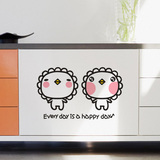 最新款 超萌可爱卡通儿童房浴室 橱柜冰箱墙贴《快乐小鸡》shb323
