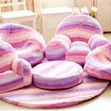 毛绒玩具粉紫兔 梨花单人卡通沙发懒人榻榻米创意时尚沙发坐凳子