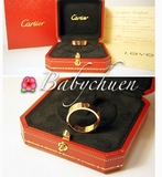 Cartier卡地亚 LOVE系列宽版戒指B4084800玫瑰金 HK专柜微博直播