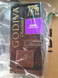 美国购买 高迪瓦 Godiva 歌帝梵 72%黑巧克力 直板排块 大排